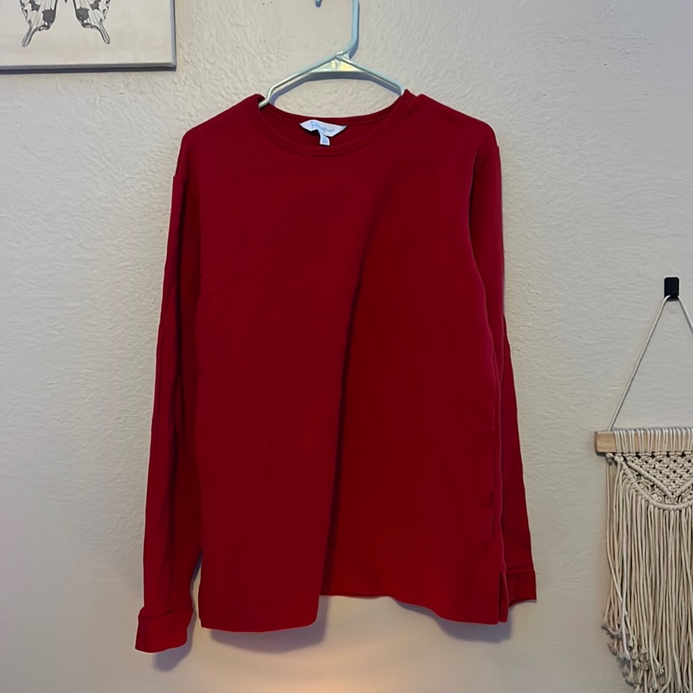 Red long sleeve shirt/pj top